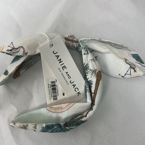 Janie and Jack 200632174 Tropical Island print bow headband NWT One size - Picture 2 of 7